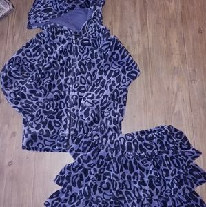 Gap velour animal print outfit